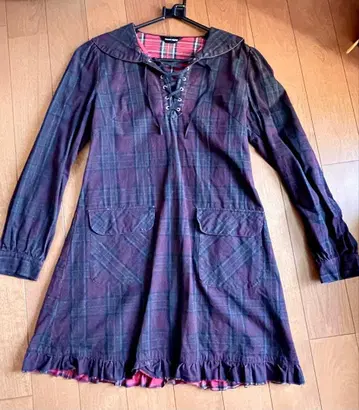 PEACE NOW 체크 무늬 세일러 원피스