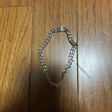 실버 스테인리스 체인 팔찌