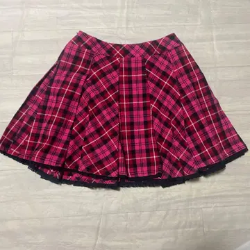 Emily Temple cute 플리츠 스커트 핑크 계열 체크