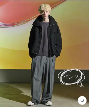 MAISONSPECIAL 코듀라 울 투 턱 와이드 팬츠