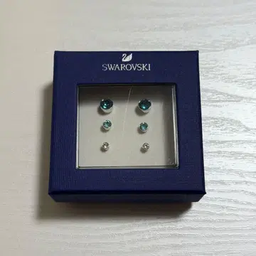 Swarovski 스터드 귀걸이 3 커플 세트