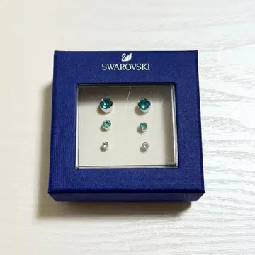 Swarovski 스터드 귀걸이 3 커플 세트