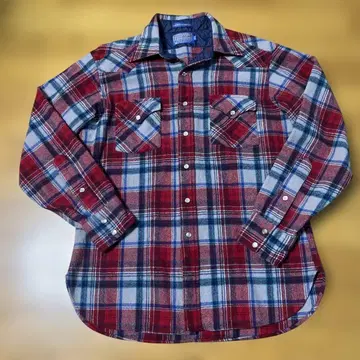 Pendleton 울 체크 무늬 웨스턴 셔츠