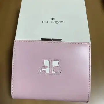 쿠레쥬 핑크 접이식 지갑