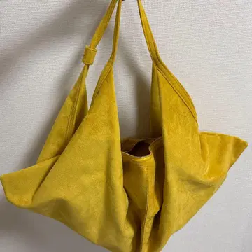 Origami bag 머스타드 스웨이드풍 숄더백