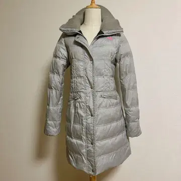 Diadora (디아도라) 그레이 다운 자켓 리브 후드