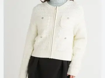 [택 포함 미사용 새상품] 셀포드 트위드 니트 블루종