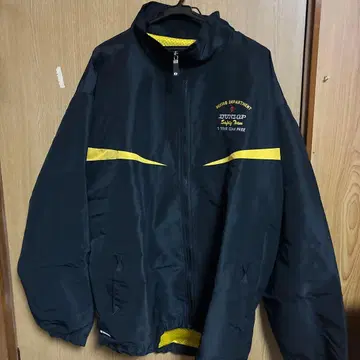 DUNLOP 나일론 자켓 블랙/옐로우 컬러