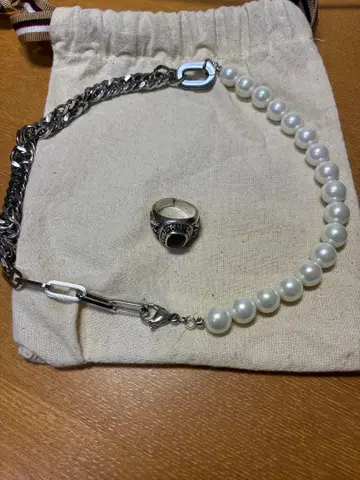 [ 새상품급 ] 실버925 반지 목걸이 묶음 판매 이글 하레이 세트