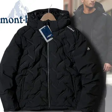 블랙 계열 L 몽벨 하이브리드 에코 다운 자켓 후드 탈부착 가능