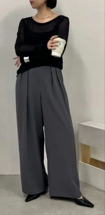 Jena espace merveilleux 트로미 2 와이드 팬츠