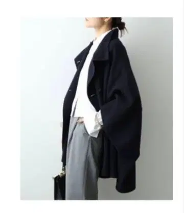 SLOBE IENA 스탠드 카라 더블 페이스 판초