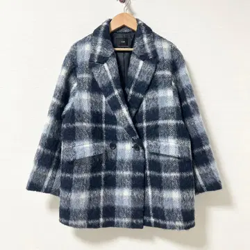 2024AW 23구 알파카 샤기 체크 코트