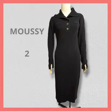 마우지 새상품급 [ M ] 블랙 니트 롱 원피스