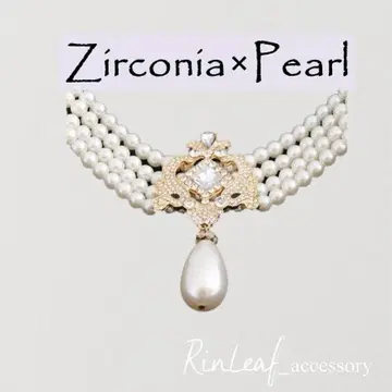 지르코니아 다이아 펄 여성용 목걸이 925silver 고져스