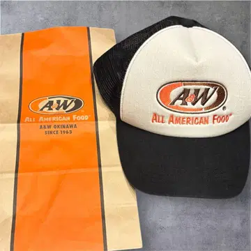 [정품] A&W 메쉬 캡 화이트/블랙