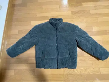 다운 자켓 차콜 그레이 코듀로이