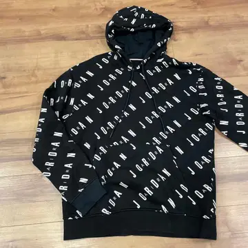 조던 블랙 로고 후드티 M