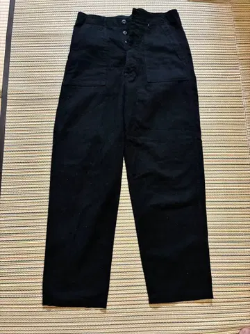 BAMBOOSHOOTS 블랙 워크 팬츠 S