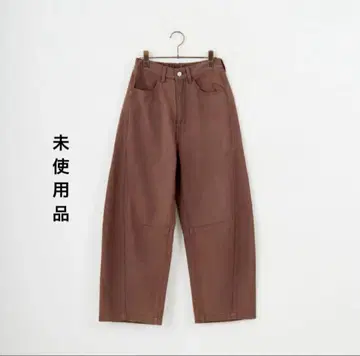 미사용품 [ KELEN / 케렌 ] 커브 디자인 컬러 데님 ( 브라운 )