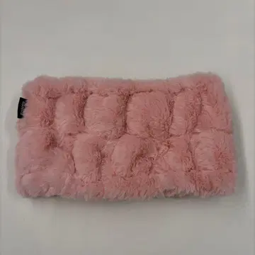 핑크 퍼 넥워머 퀼팅