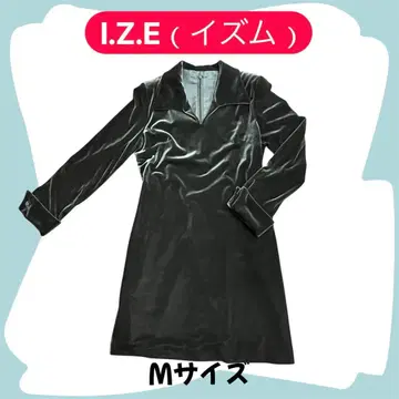 I.Z.E 이즘 벨로아 느낌 고급 긴팔 원피스 M 사이즈
