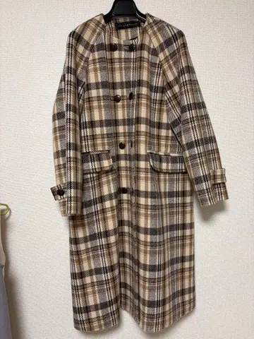 CHILD&WOMAN 체크 무늬 롱 코트