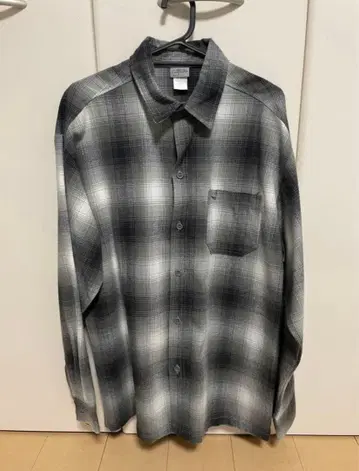 CALTOP 칼탑 그레이 계열 옴브레 체크 긴팔 셔츠 S