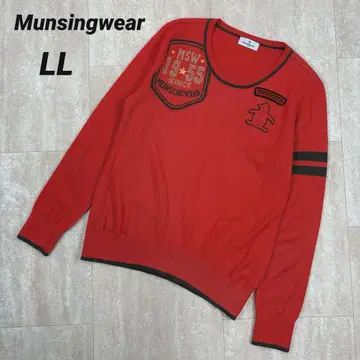 [먼싱웨어] 스웨터 LL 사이즈 오렌지 로고 와펜