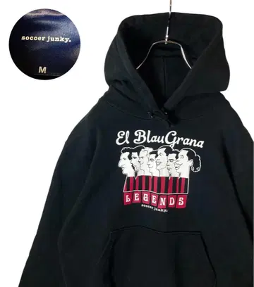 사커 정키 축구 레전드 빅 프린트 블랙 후드 맨투맨