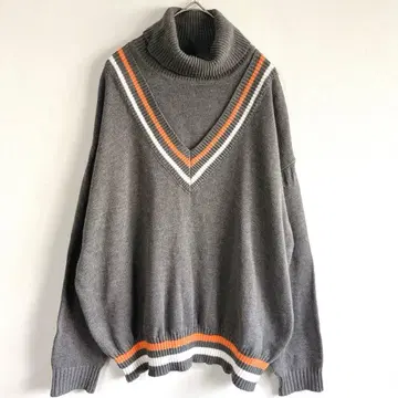 5333dazy [새상품급] 터틀넥 니트 스웨터 루즈핏 y2k 라인