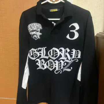 GLOGANG 긴팔 피케 셔츠 S 사이즈 블랙
