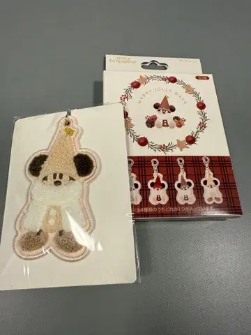 도쿄 디즈니 리조트 크리스마스 리루린린 키체인 화이트