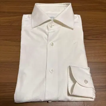 일본 정품 이탈리아제 AVINO 핸드메이드 셔츠 38 화이트