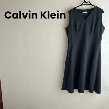 캘빈 클라인 슬리브리스 플레어 드레스