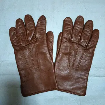 브라운 가죽 장갑 여성용