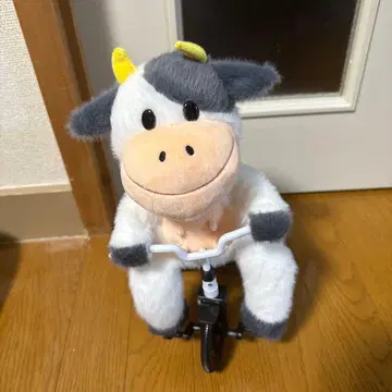 소 봉제 인형 자전거 포함 약 30cm