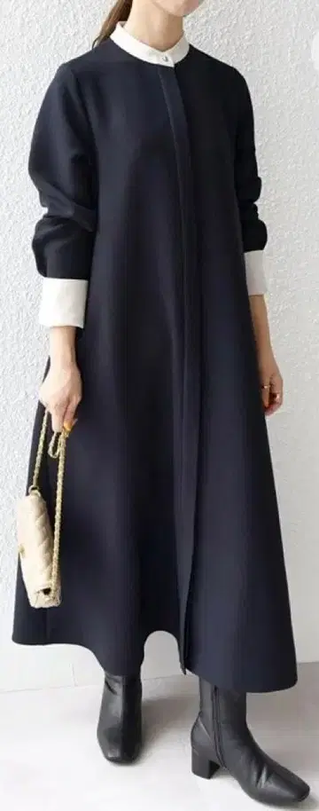 NAVY BLUE 네이비 긴팔 원피스