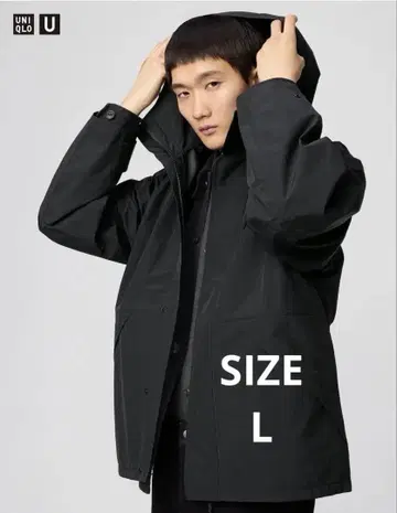 유니클로 U 블록 테크 유틸리티 후드티