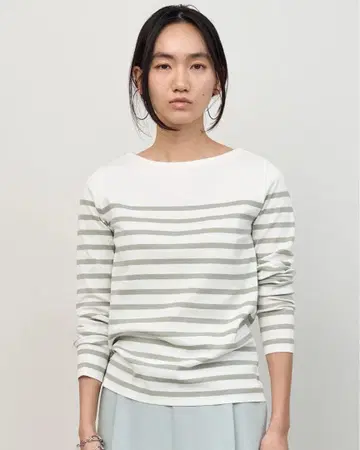 SOEJU 롱 슬리브 보더 니트 소 XL 사이즈