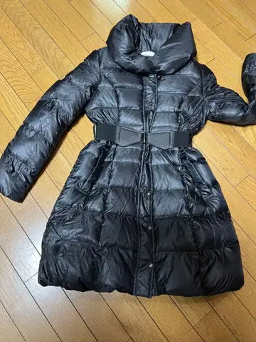 anySiS 블랙 다운 자켓 벨트 포함