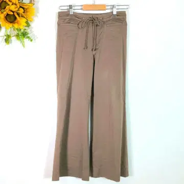 에스위트 로프 벨트 와이드 팬츠 베이지 2