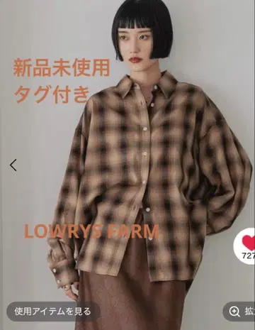 [ 새상품 ] LOWRYS FARM 모듬 체크 BIG 셔츠