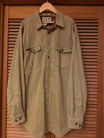 L.L.Bean 워크 셔츠 카키 트윈 플란넬