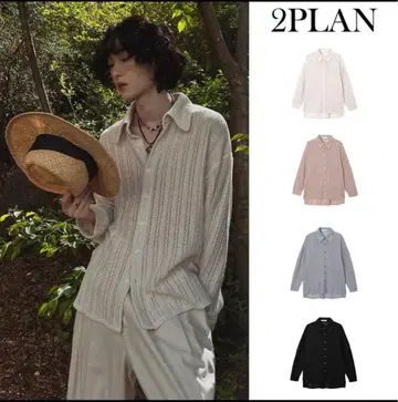 2plan Egg net 시스루 셔츠