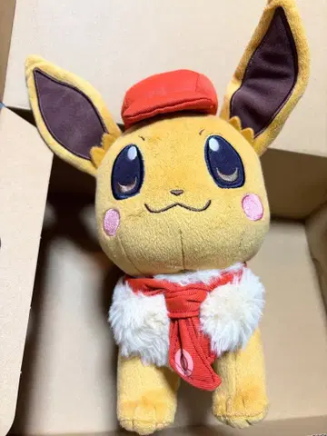 포켓몬 센터 한정판 Pokemon Cafe Mix 이브이 봉제 인형