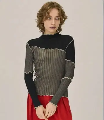 PUBLIC TOKYO [ 세탁 가능 ] 멜로우 리브 니트