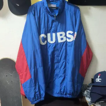 CUBS MLB 나일론 자켓 파랑 빨간색