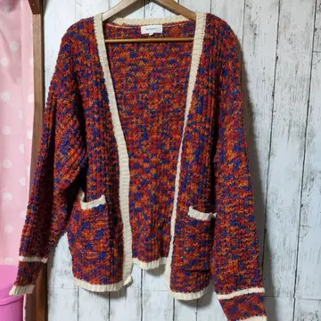 MONO-MART 믹스 니트 파이핑 가디건 드라마