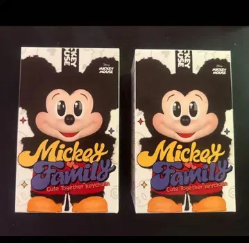 정품 [팝마트] 미키 패밀리 봉제 인형 키링 2개 세트